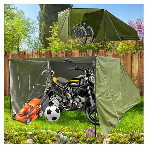 YSMSMZJK Zeltgarage mit Abnehmbarem Schattentuch Fahrradunterstand mit 210D Oxford-Gewebe PU4000 Wasserdicht Motorrad Plane Gartenhütte