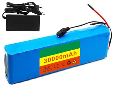 36V 30ah E-bike Battery 10S3P Electric Bike Lithium Ion Battery Pack r with Charger,for Electric Bicycle Scoote(T)