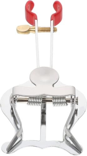 Marschgabel Flöte Trompete Saxophon Marschklemme Lyra Musik Clip Ständer Instrumentenhalter Binder (Silber) Posaune