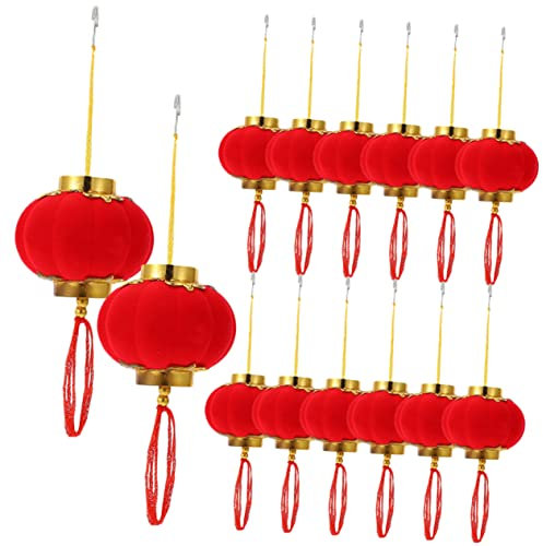 Hemobllo 16stücke Kleine Chinesische Laterne Zum Aufhängen Neujahrsdekor Traditioneller Stil Für Party Und Festivals Langlebiges Material Für Haustür Und Wände