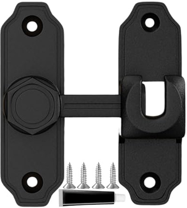 Sghtil Chiusura scorrevole della porta, serrature e della porta del fienile | Loces porta scorrevole in lega di zinco,Chiusura del gancio di sicurezza, serratura