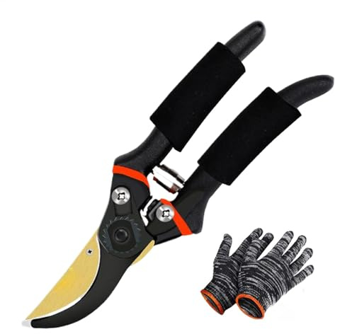 Tijeras de podar, tijeras para flores de jardín, tijeras de flores - Tijeras de corte profesionales ergonómicas multifuncionales de 8,46 pulgadas - Cortador de árboles de flores para cortar tijeras