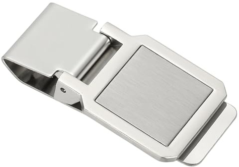 PATIKIL Stainless Steel Money Clip, Metal Slim Wallet Clip for Men Square Money Holder Minimalist Front Pocket Wallet for Credit Card Business Card