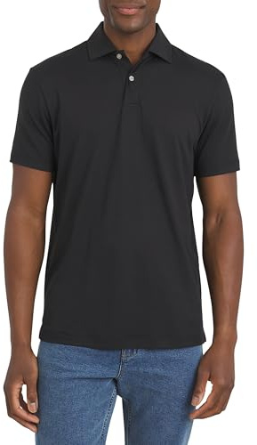 Chaps Men's Everyday Classic Fit Stretch Active Performance Polo Shirt, Jet Black, XX-Large
