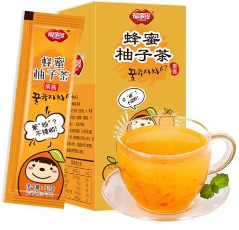 Lunaeturn Sirop de Yuzu au Miel 420g - Boisson Instantanée Chaude et Froide pour Thé et Cocktails | Confiture Versatile pour Cuisine, Pâtisserie et Petit-Déjeuner