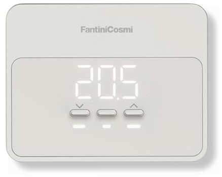 C900R - Cronotermostato Termostato Digital Calefacción Programable WiFi Smart Inalámbrico con Base Rectangular con Batería para Pared FANTINI COSMI