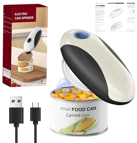 Pawfly Rechargeable Electric Can Opener with Magnetic Lid Holder, One Touch Automatic Cordless Tin Opener for Arthritic & Arthritis Hands, Hands Free Operation, Electric Tin Opener for Smooth Edges