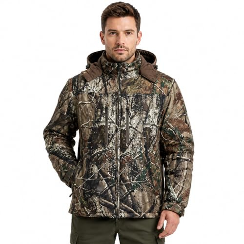 Krumba Herren Tarnung Jagd Winddichte Wasserdichte Jacke