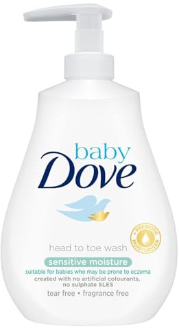 Baby Dove - Känslig fuktkräm från huvud till tå, 400 ml