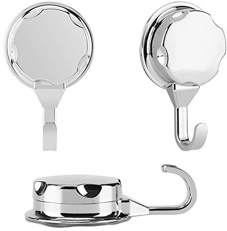 3 Ganci da Parete per Appendiabiti, Resistente alla Ventosa e Impermeabile - Organizzatore Pratico per Bagno o Garage