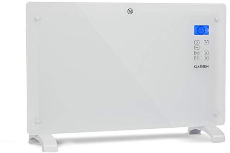 Klarstein Elektroheizung, Konvektor-Heizung mit Bodenrollen, Mobile Elektroheizung Energiesparend, Leise Heizung Elektrisch, Standgerät Heizkörper Elektrisch mit Thermostat & App-Steuerung, 2000 W