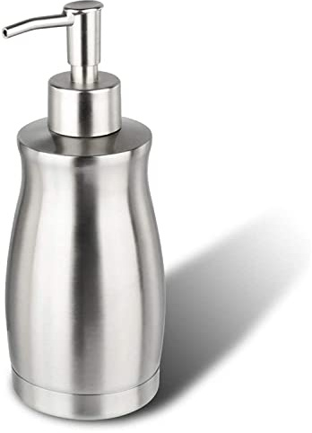 GLUBEE Seifenspender – Einzigartige gebogene Edelstahlflasche, rostfreier Badezimmer-Seifenspender, geeigneter Handseifenspender für die Küche (400 ml)