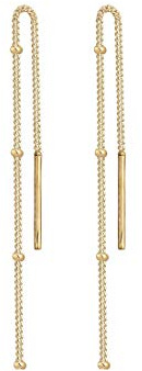 Elli Ohrringe Damen Hänger Kugel Minimal Basic Durchzieher 925 Silber