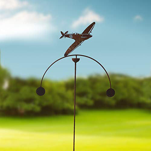 GAP GARDEN PRODUCTS - Solid metal Spitfire Double Wind Rocker/Spinner. Supplied bare metal, designed to rust naturally