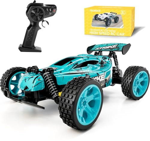 Tecnock RC Car Remote Control Car for Kids, 1:18 High Speed 20 KM/H 2WD RC Buggy, 2.4GHz Off Road Racing with Rechargeable Batteries, Toys Gift for Boys and Girls