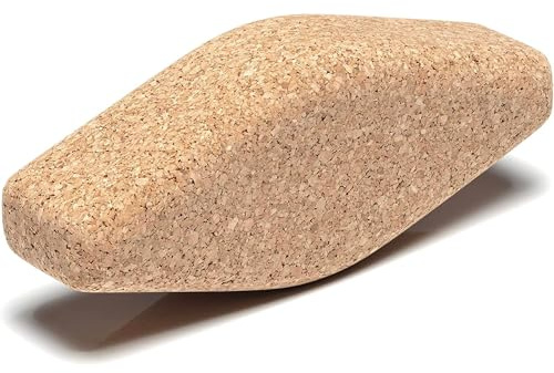 Go4Cork Cork Yoga Egg Block - Oval | 11 x 4 x 3 | Unique Shape for Comfort Grip | Non-Toxic, Alternative To Foam | Odorless, Soft, Non-Slip Wedge | Sustainable & Eco Yogi Gift