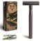 ANYMALE® Rasierhobel Black Edition - inklusive 5 ASTRA Klingen - Zero Waste Rasierer für Damen und Herren