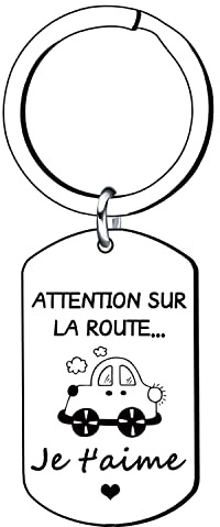 Lumengqi Porte-clés Saint Christophe Protect Us Médaille Saint des voyageurs Protection de prière Bijoux pour homme et femme Cadeau de voiture et accessoires pour voyager en toute sécurité
