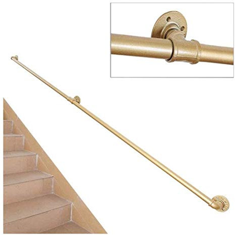 Handrails for Stairs Indoor Outdoor Stair Handrail Handrail -Complete Kit. Professional Industrial Pipe Lofts Stair Railing, Wrought Iron Anti-Slip Wall Safety Handrail (Size : 480cm)