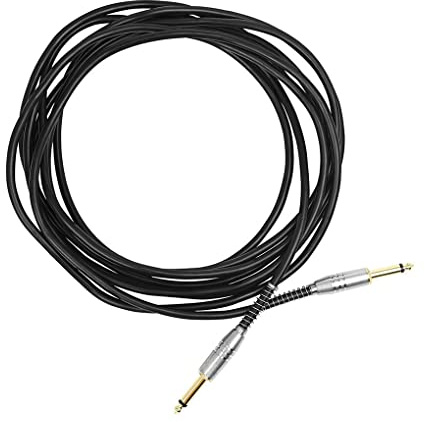 IOIUSKKU Gitarrpedal Ljudkabel Musikinstrument Patch-sladd 6,35 mm Effekttråd stabil prestanda Ljudkontakt för att spela, 300 cm