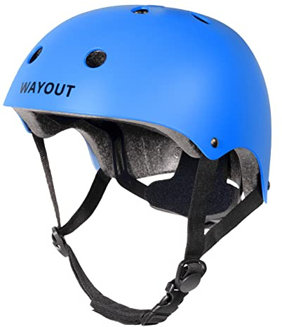 Wayout Sports - Casco Deportivo Unisex - Jóvenes y Adultos (Medium, Azul)