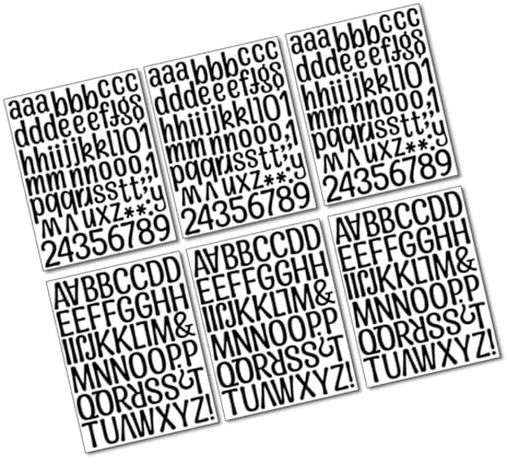 HAPINARY 6blätter Selbstklebende Großbuchstaben Aufkleber Buchstaben-wandaufkleber Aus Vinyl Für Zimmerdekor Diy Raumdekor Selbstklebende Alphabet Sticker Für Glatte Oberflächen