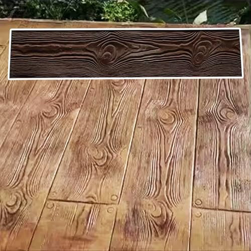 Moldes Hormigon Impreso Textura de Grano de Madera Vieja Estera Sello de Hormigón, Molde Rectangular de Hormigón Textura Tablón de Madera, Hormigón Decorativo Impronta de Cemento Almohadillas de Estam