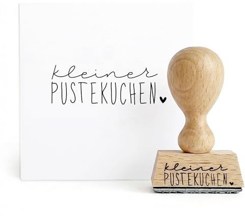 Der kleine Sperling Stempel Kleiner Pustekuchen mit Herz, Mitbringsel Freundin, Geburtstagsgeschenk