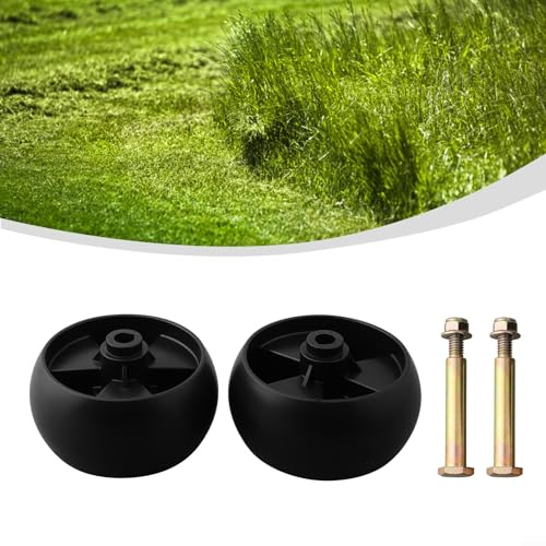 2Pcs Deck Wheels, 5inch Deck Wheels and Axle Bolts Lawn Mower Wheels for Ride On Mowers