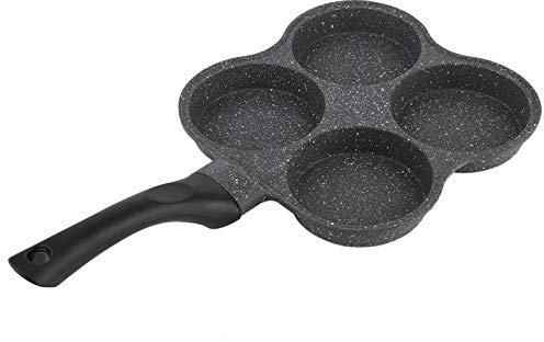 ZPSHYD Eiertopf, antihaftbeschichtet, Aluminium, Frühstücksbereiter, Bratpfanne mit 4 Löchern, Pfannkuchen, Omelett, Eiertopf, Küchenhelfer