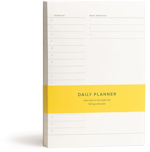 Daily To-Do List Notepad – Desk Pad for Work and Study, Minimal, 8.25x5.85 Inches