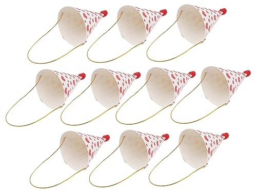 MUSISALY 10pcs Kinder Geburtstag Hüte Shiny Streifen Ersten Geburtstag Party Hut Dekorative Jungen Und Mädchen Hut