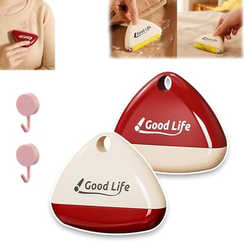 Good Life Lint Roller, Good Life Portable Lint Roller, Reusable Washable Lint Roller Pet Hair Remover, Portable Lint Remover for Clothes, Furniture, Dog & Cat Hair (2pcs)