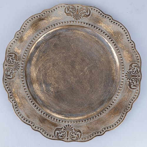 Set 6 Sottopiatto Ø 33 cm, effetto ruggine anticato, Versailles