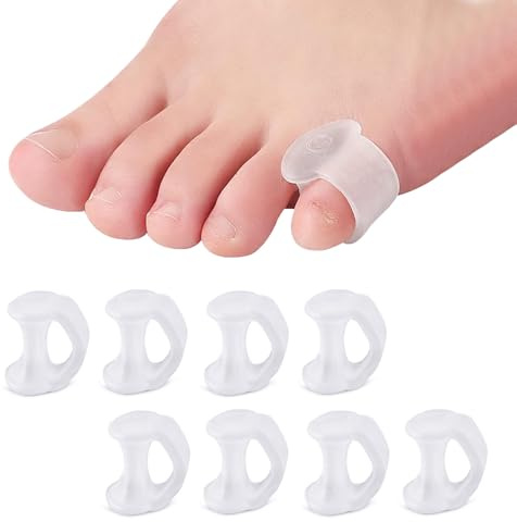 Zehentrenner Zehenspreizer kleiner zeh Zehenstrecker toe spacer - 8PCS zehenspreizer hallux valgus für Vermeiden Überlappende Zehen und Schützen Zehen/white