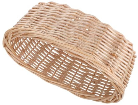 YARNOW Cestino Vimini Artigianale per Frutta e Snack Contenitore Decorativo Rattan per Nic Cucina e Casa Design Leggero e Resistente