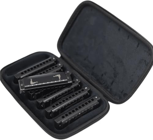 Professional Mundharmonika 10-Loch-Blues-Mundharmonika-Set Mit 7 Tönen Und Etui Für Anfänger Profis Und Erwachsene