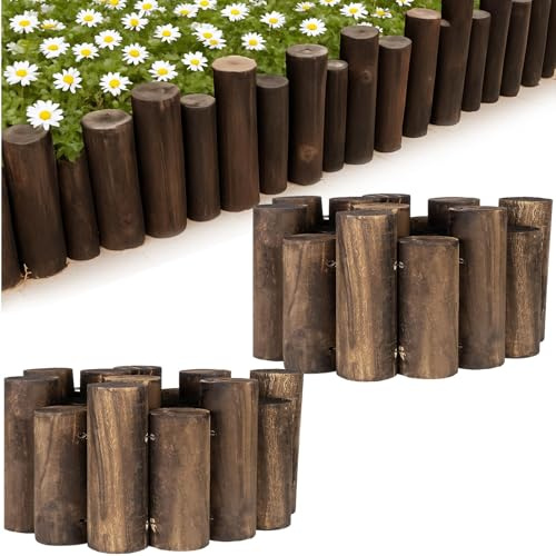 Bordure de jardin en bois autoportante pour terrasse, jardinières et aménagement paysager extérieur, flexible et réutilisable