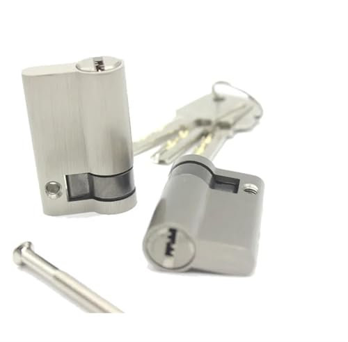 45mm 50mm 55mm 60mm Invisible Door Lock Core Glass Door Lock Single Side Cylinder with Knob for Door Security Door 1Pcs(60mm)