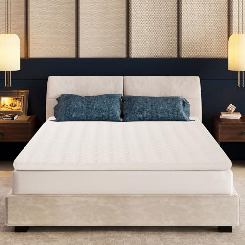 Ego Home Surmatelas, 80 x 200 cm, Hauteur 7 cm, avec Noyau en Mousse Confortable, pour lit à sommier tapissier, Caravane, canapé-lit, Housse Filet 3D, Lavable, certifié Oeko-TEX