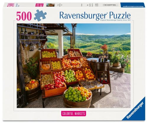 Ravensburger 500 Piece Jigsaw Puzzle – Fruit & Veg Market Croatia | Colourful Market Scene for Adults & Teens | Relaxing Mindful Activity & Great Gift