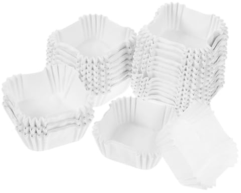 TOYANDONA 2000 pezzi Pirottini Muffin Grandi in Carta Alimentare Anti-olio Pirottini Cupcake Quadrati per Dolci Muffin e Cioccolatini per Panifici e Ristoranti