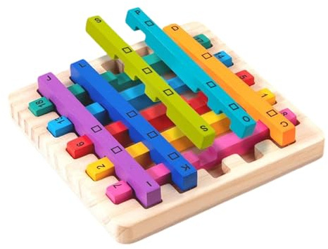 fayarrd Holz Steckspiel | Regenbogen Stapelspielzeug Mit Stäbchen - Motorikspiel Educatives Steckspiel Für Kinder Mädchen Vorschule Kindergarten