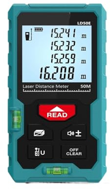 Entfernungsmesser 50 m, 70 m, 100 m, Messband, hohe Genauigkeit, vielfältige Messfunktionen(LD50E)