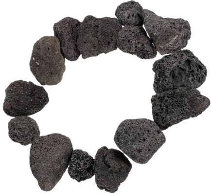 BESPORTBLE Pierres volcaniques poreuses Naturelles pour Aquarium et Jardin Gravier décoratif pour Plantes aménagement paysager et Vase Fragments de Lave Noirs Respirants