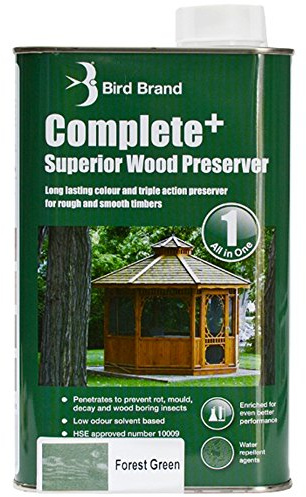 Bird Brand Complete+ Superior Wood Preserver Forest Green - 1 Litre