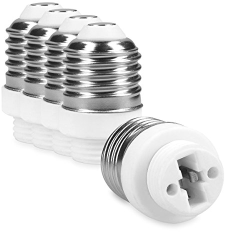 kwmobile 5x Lampensockel Adapter Konverter E27 Fassung auf G9 Lampensockel für LED-, Halogen-, Energiespar Lampen