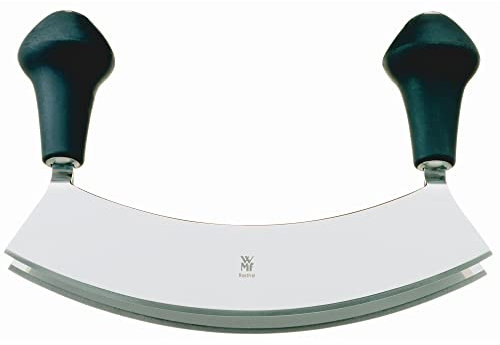 WMF Kräutermesser Wiegemesser zweischneidig 17,5 cm, geschmiedeter Spezialklingenstahl, Wiegemesser Kräuter zum feinen Zerkleinern oder Hacken