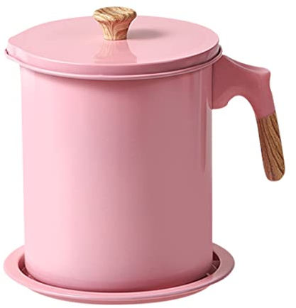 Fettbehälter Kochölfilter Ölsieb Topf Fettkanne 1.4L,Öltopf Mit Sieb, Edelstahl Ölvorrat Dosenbehälter Mit Feinmaschigem Sieb Geeignet Für Die Lagerung Von Frittieröl Und Speisefett