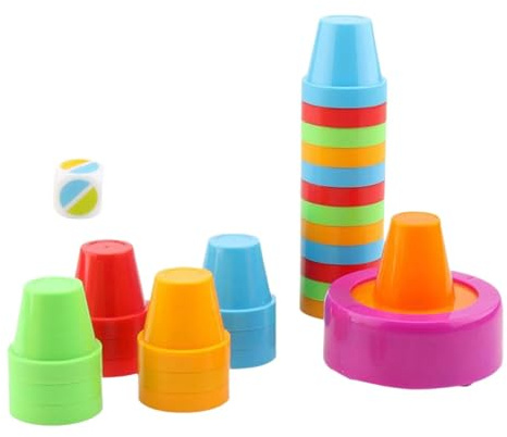 JunZheHub 24 Stapelbecher für Babys – Fördert Die Feinmotorik – Stapelbecher für Kinder (Jungen Und Mädchen)